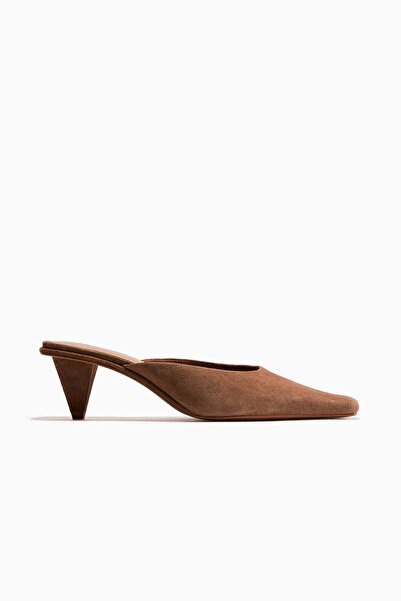 H&M Cone-heeled leather mules