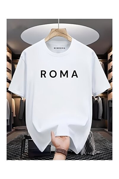LOTS MODA Μπλουζάκι με στάμπα Rome Oversize
