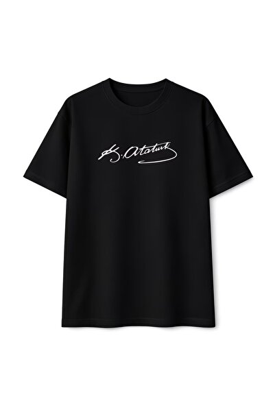 LOTS MODA Μαύρο και άσπρο Oversize μπλουζάκι με στάμπα, βαμβακερό, casual, με...