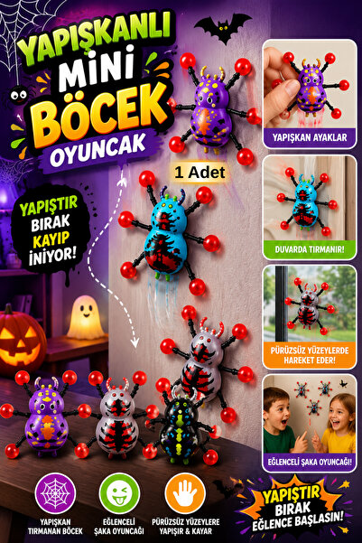 Tamsena Store Yapışkanlı Mini Böcek Oyuncak Duvara Tırmanan Eğlenceli Sticky ...