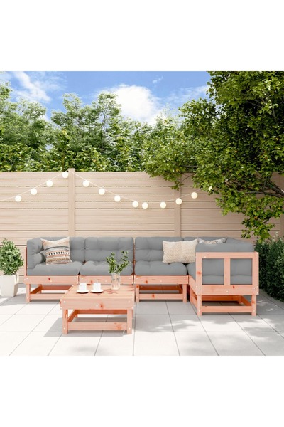vidaxl Set mobilier relaxare gradina, 6 piese, lemn masiv Douglas