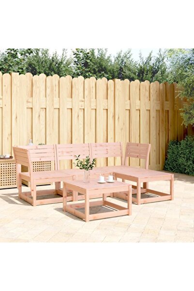 vidaxl Set mobilier relaxare gradina, 4 piese, lemn masiv Douglas