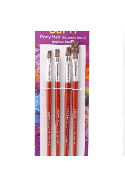 EDU EDUPLAN BRUSH SAPRI 60 SYNTHETIC HAIR FLAT SET OF 4 (Nos 1-2-4-6)