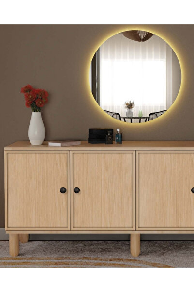 miracool Konsol & Led Işıklı Ayna Dahil / Çok Amaçlı Dolap / Komple MDF