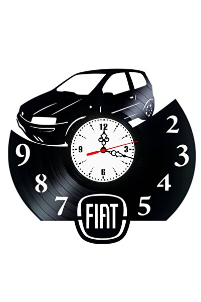 Fiat Handcrafted Vinyl Wall Clock "FIAT Punto" - Handmade, Unique Gift for Ca...