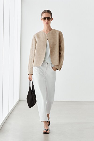 Massimo Dutti Melanj detaylı bomber ceket