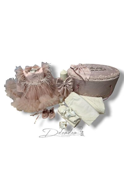 Domdom Boutique Carina Outfit Package Powder Pink 0-3M | Powder Pink Sponge S...