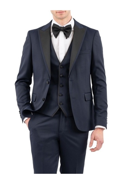 Vittorio Ανδρικό Γαμπριάτικο Κοστούμι Navy Μπλε GARDONE-BLUE