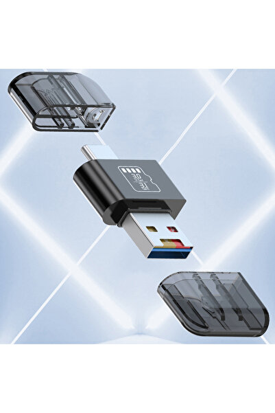 wiks قارئ بطاقات بمنفذ مزدوج من نوع Type-C 3.1 + USB |   قارئ بطاقات ذاكرة SD...