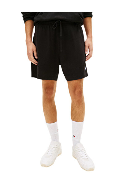 Tommy Hilfiger Ανδρική Waffle Βερμούδα Μαύρη Tommy Jeans DM0DM23016-BDS