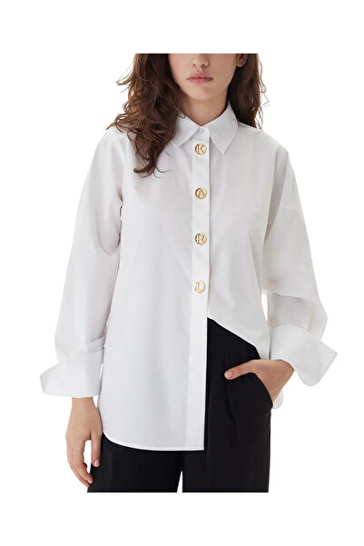 Karl Lagerfeld Γυναικείο Πουκάμισο Λευκό B1W11012-100 WHITE