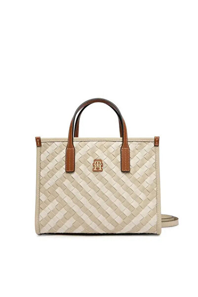 Tommy Hilfiger Γυναικεία TH City Mini Tote Τσάντα Μπεζ AW0AW18393-0F4
