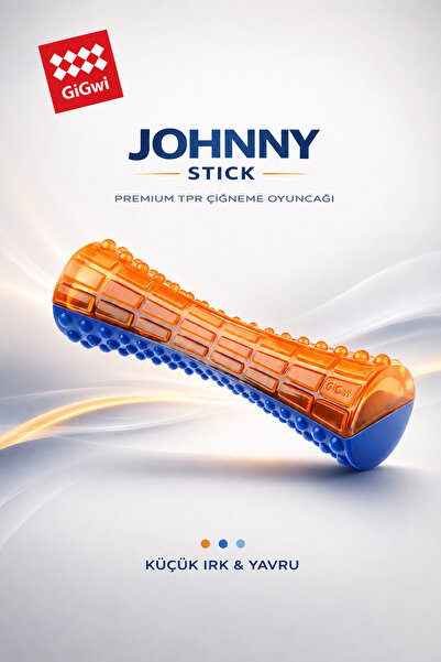 Gigwi Johnny Stick Serisi TPR Dokulu Sesli Köpek Çiğneme Oyuncağı - Küçük Irk...