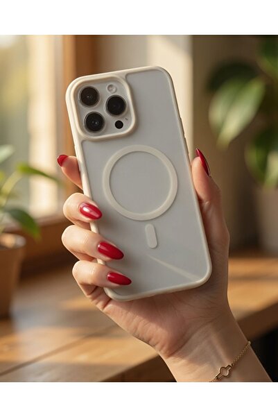 KILIF HOUSE Iphone 15 Uyumlu Mat Yarı Şeffaf Renkli Parmak İzi Tutmayan Magsa...