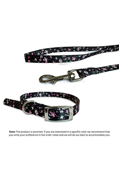Bobby Daisy Nylon Set Dog Leash & Collar, Assorted Colors