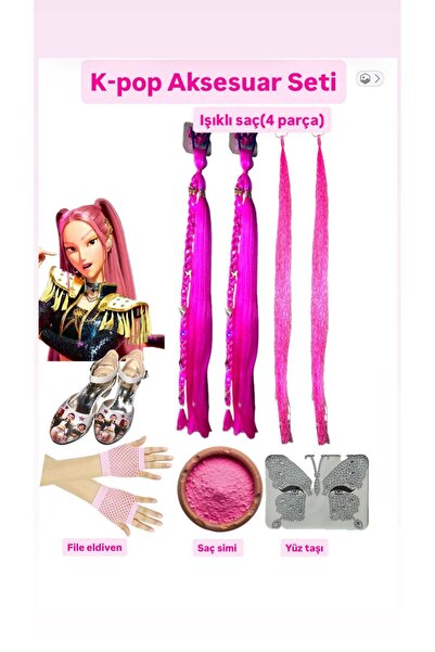 3b kids kpop mira huntrix iblis avcıları aksesuar ayakkabılı set doğum günü p...