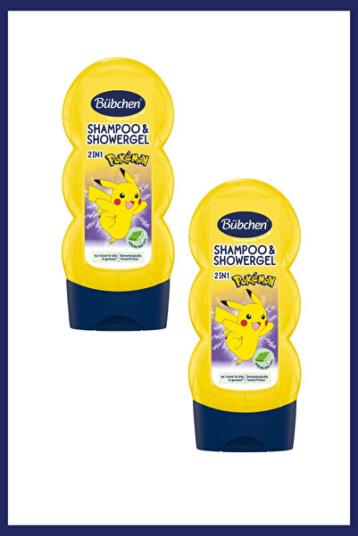 Bübchen Pikachu 2’si 1 Arada Çocuk Şampuanı ve Duş Jeli 230 ML 2'li Set