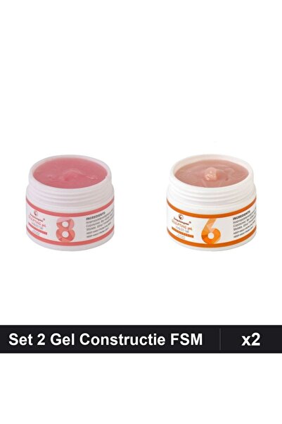 Makeup Set 2 Gel Constructie UV LED FSM 15g, Nuante 06 08, Manichiura Profesi...