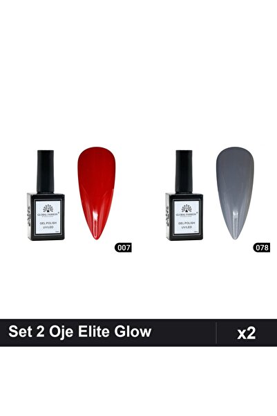 Makeup Set 2 Oje Semipermanente Global Fashion Elite Glow 15ml, Nuante 007 07...