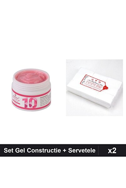 Makeup Set 2 Gel Constructie UV LED FSM 15g + 900 Servetele Unghii Special Nail
