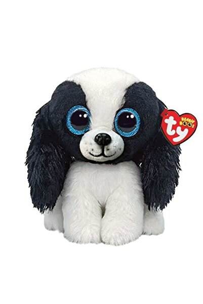 TY Beanie Boos تي بيني بو سيسي الكلب الأسود والأبيض 15 سم