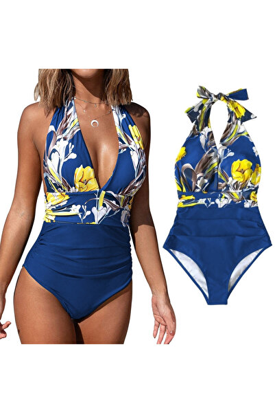 SNM One-Piece Swimsuit, Szytenamiare, S, Slim Fit, Wide Straps, Sexy Deep Nec...