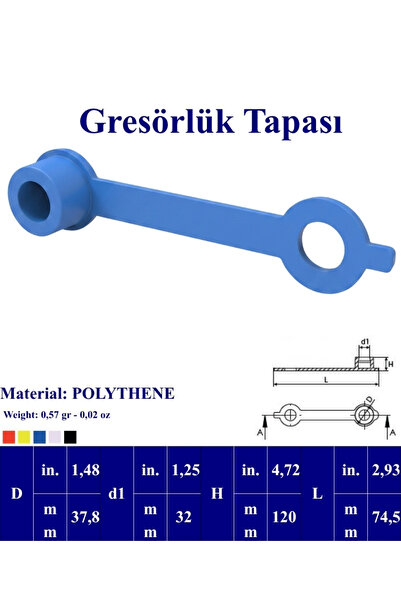 Saglam Tarım Gresörlük Tapası Mavi 20 Adet