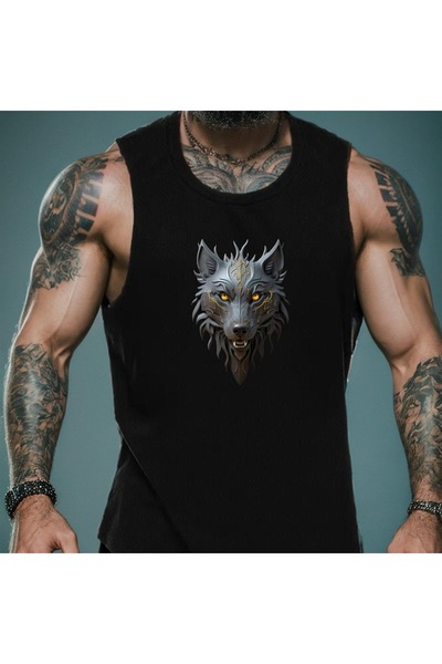 valeriae bellanova Tricou fără mâneci pentru bărbați, supradimensionat, cu de...