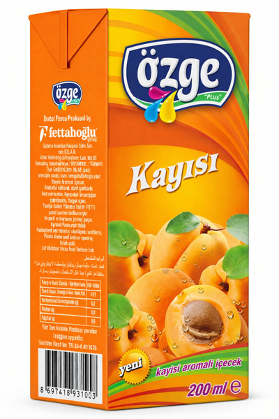 Özge Kayısı meyve suyu 27 x 200 ML (27 Adet)
