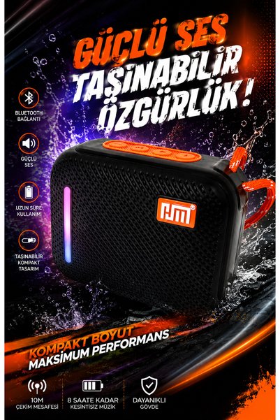 joyplus HM-830 Bluetooth Hoparlör RGB Ses Bombası Portatif Tasarım RGB Speaker