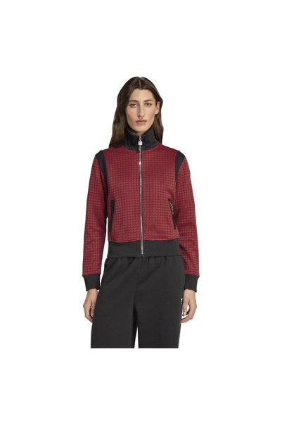 adidas Houndstooth Tt Γυναικείο Casual Παλτό JY3461 Κόκκινο