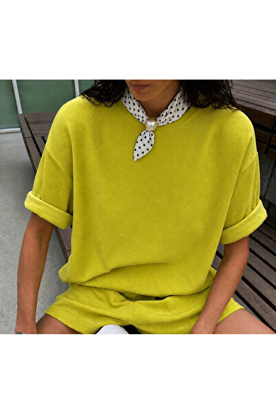 Markiz Takı White Small Polka Dot Scarf Model with Pearls (Pearls Are Opened ...