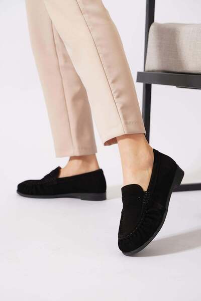 Moda Pie Urema Belted Stitched Women's Loafer Genuine Leather Orthopedic Wome...