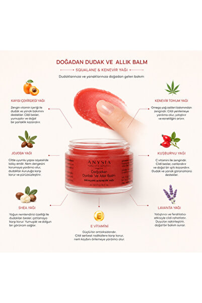 ANYSİA NATURAL Dudak ve Allık Balm