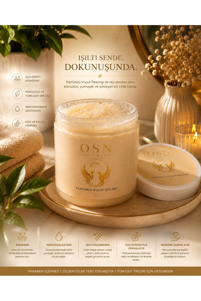 OSN BEAUTY&CARE Parfümlü Vücut Peelingi Batık Karşıtı Cilt Yenileyici