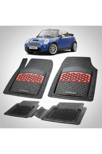TEAMCAR Μίνι Κάμπριο R52 2004-2008 Πατάκια Δαπέδου |   Κόκκινη Έκδοση – Ομαδι...