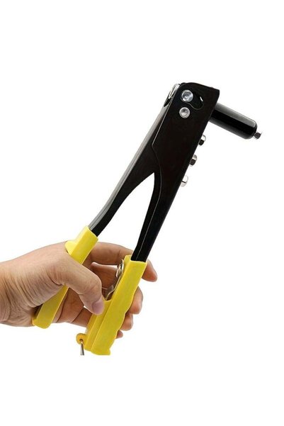 LOOPITYS Heavy duty manual rivet gun (equipped with 100 aluminum rivets), professional manual rivet gun Heavy metal