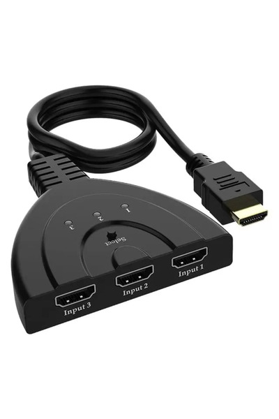 Epilons Pm-17229 3 input 1 output hdmi switcher splitter collector device wit...
