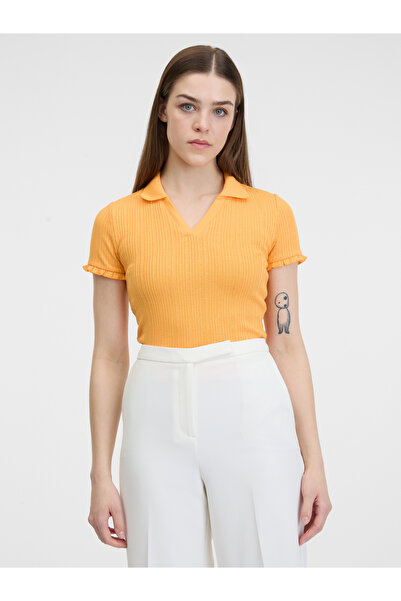 ORSAY Tricou polo reiat de damă galben