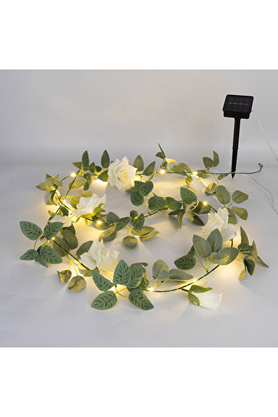 Zumzeria Solar Garland with Flowers & 20 LED Flash Lights for Indoor - Outdoo...