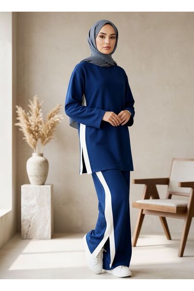 Gioni Set tunică și pantaloni din modal color block