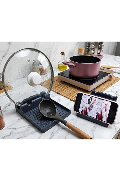 Limeks Home 1 Pcs Multi-Purpose Functional Pot Lid Holder Spoon Ladle and Pho...