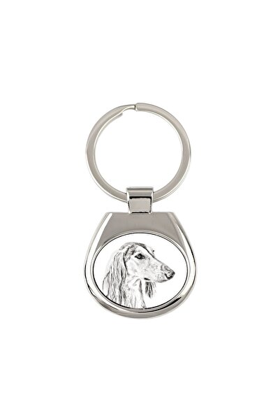 Art - Dog Saluki - breloc cu un câine, breloc cu imprimeu, pandantiv personal...
