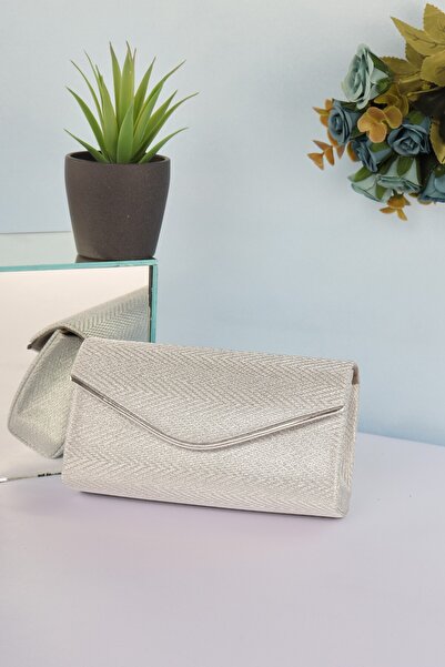 weem bag إيليسارا EB0204 |   حقيبة فستان سهرة أنيقة بتصميم مثلث منقوش