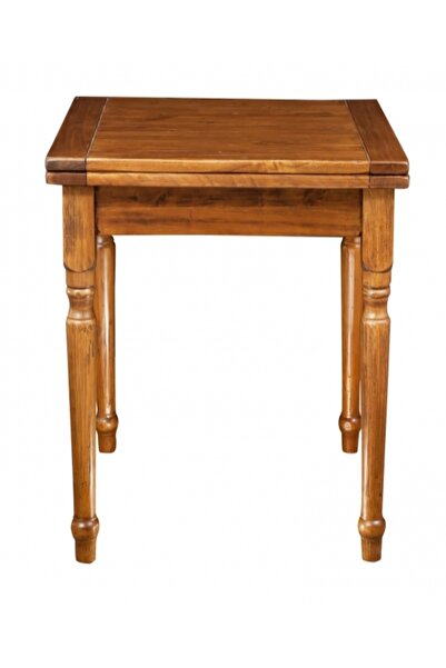 Tuscan Folding table, L90(180)*90*H80 cm, antique walnut color, Solid wood