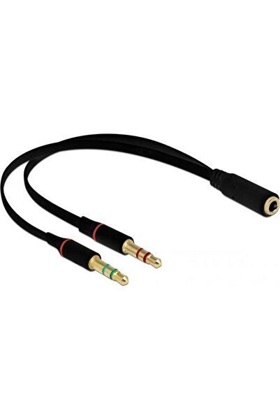 DELOCK AV Adapter Jack 3.5mm - Jack 3.5mm x2 black (65967)