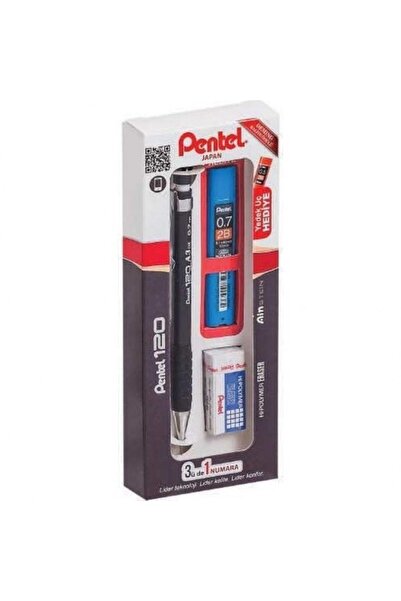 Pentel 120a3 مجموعة من 3 قطعممحاة متعددة الاستخدامات هدية دقيقة - محاصر