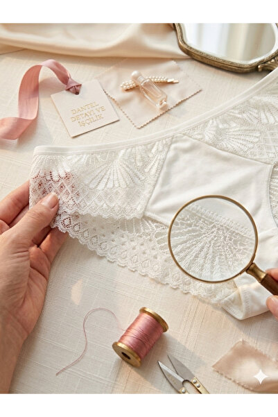 İpeksi Women's Cotton Brazilian Lace Panties