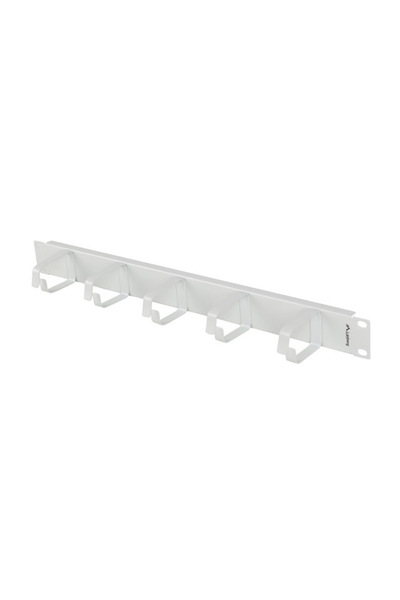 Lanberg Organizator de cabluri 1U de 19 inch cu 5 mânere metalice, tip B, gri