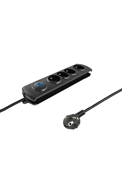 Qoltec Anti-surge strip 2.5M 4-SOCKETS BLACK Modern